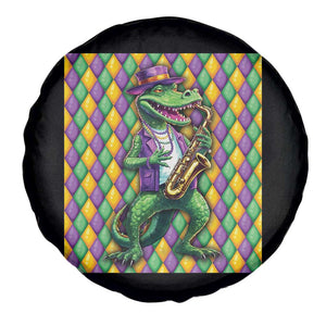 Mardi Gras Funny Alligator Crocodiles Jester Fat Tuesday New Orleans Spare Tire Cover TS09 Print Your Wear