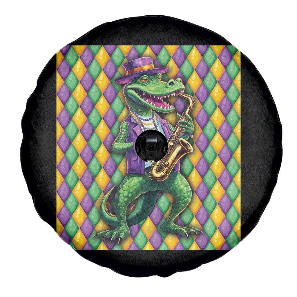 Mardi Gras Funny Alligator Crocodiles Jester Fat Tuesday New Orleans Spare Tire Cover TS09 Print Your Wear