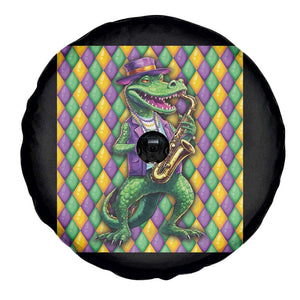 Mardi Gras Funny Alligator Crocodiles Jester Fat Tuesday New Orleans Spare Tire Cover TS09 Print Your Wear