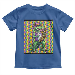 Mardi Gras Funny Alligator Crocodiles Jester Fat Tuesday New Orleans Toddler T Shirt TS09 Royal Blue Print Your Wear