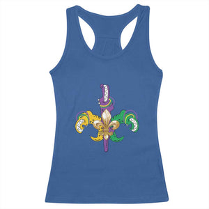 Mardi Gras Alligator Crocodiles Funny Fleur De Lis Racerback Tank Top TS09 Royal Blue Print Your Wear