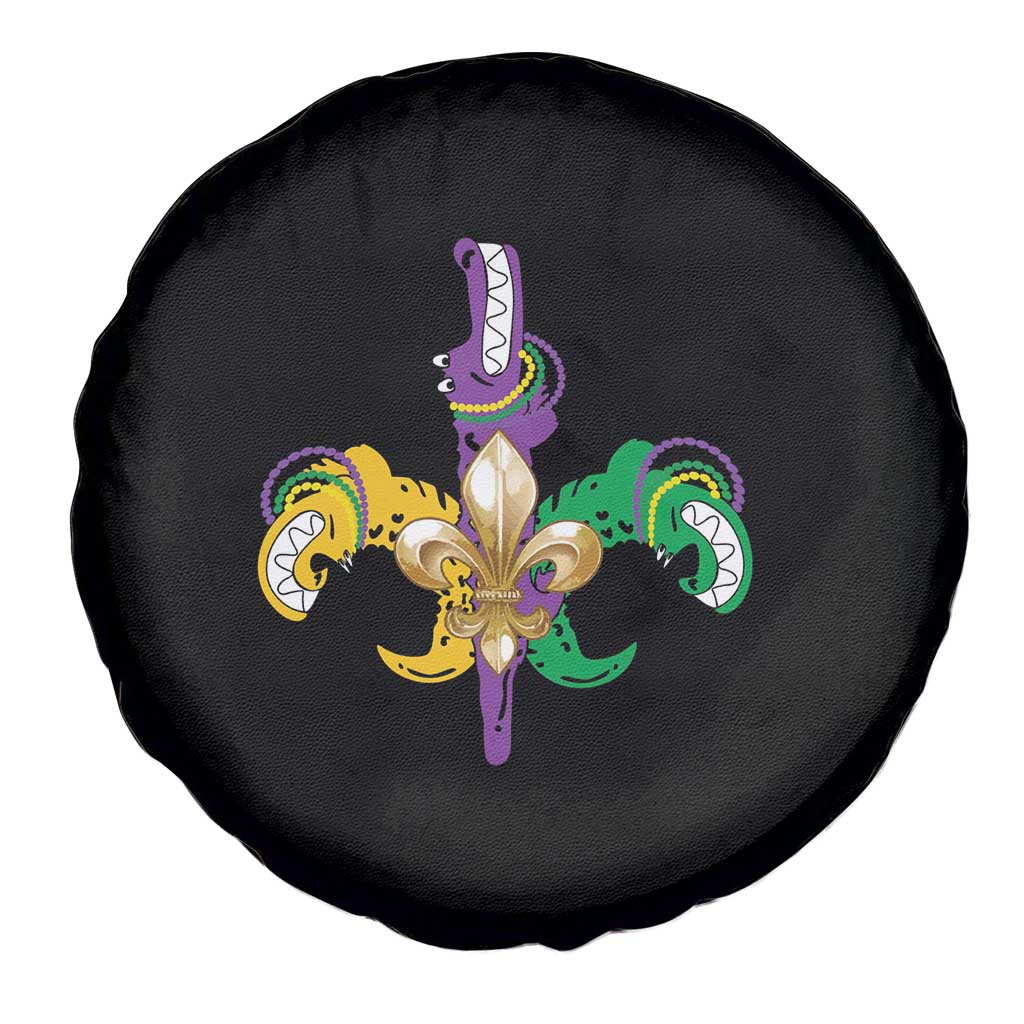 Mardi Gras Alligator Crocodiles Funny Fleur De Lis Spare Tire Cover TS09 Print Your Wear