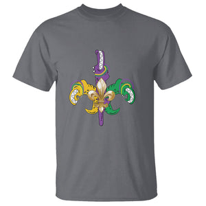 Mardi Gras Alligator Crocodiles Funny Fleur De Lis T Shirt TS09 Charcoal Printyourwear