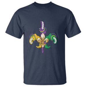 Mardi Gras Alligator Crocodiles Funny Fleur De Lis T Shirt TS09 Navy Printyourwear