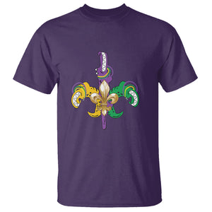 Mardi Gras Alligator Crocodiles Funny Fleur De Lis T Shirt TS09 Purple Printyourwear