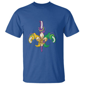 Mardi Gras Alligator Crocodiles Funny Fleur De Lis T Shirt TS09 Royal Blue Printyourwear