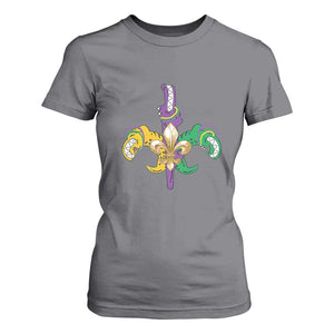 Mardi Gras Alligator Crocodiles Funny Fleur De Lis T Shirt For Women TS09 Charcoal Print Your Wear