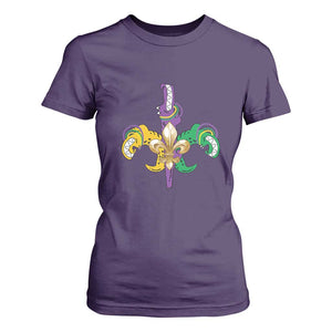Mardi Gras Alligator Crocodiles Funny Fleur De Lis T Shirt For Women TS09 Purple Print Your Wear