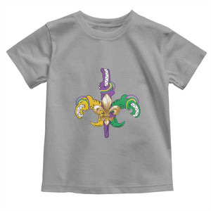 Mardi Gras Alligator Crocodiles Funny Fleur De Lis Toddler T Shirt TS09 Sport Gray Print Your Wear
