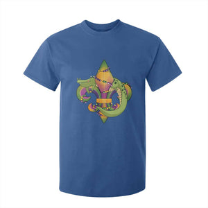 Mardi Gras Alligator Crocodiles Fleur De Lis T Shirt For Kid TS09 Royal Blue Print Your Wear