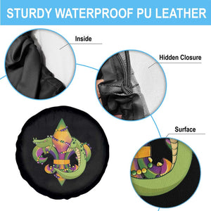 Mardi Gras Alligator Crocodiles Fleur De Lis Spare Tire Cover TS09 Print Your Wear