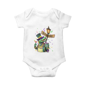 Bead Dinosaur Funny Mardi Grawr Gras Baby Onesie TS09 White Print Your Wear