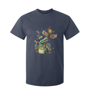 Bead Dinosaur Funny Mardi Grawr Gras T Shirt For Kid TS09 Navy Print Your Wear