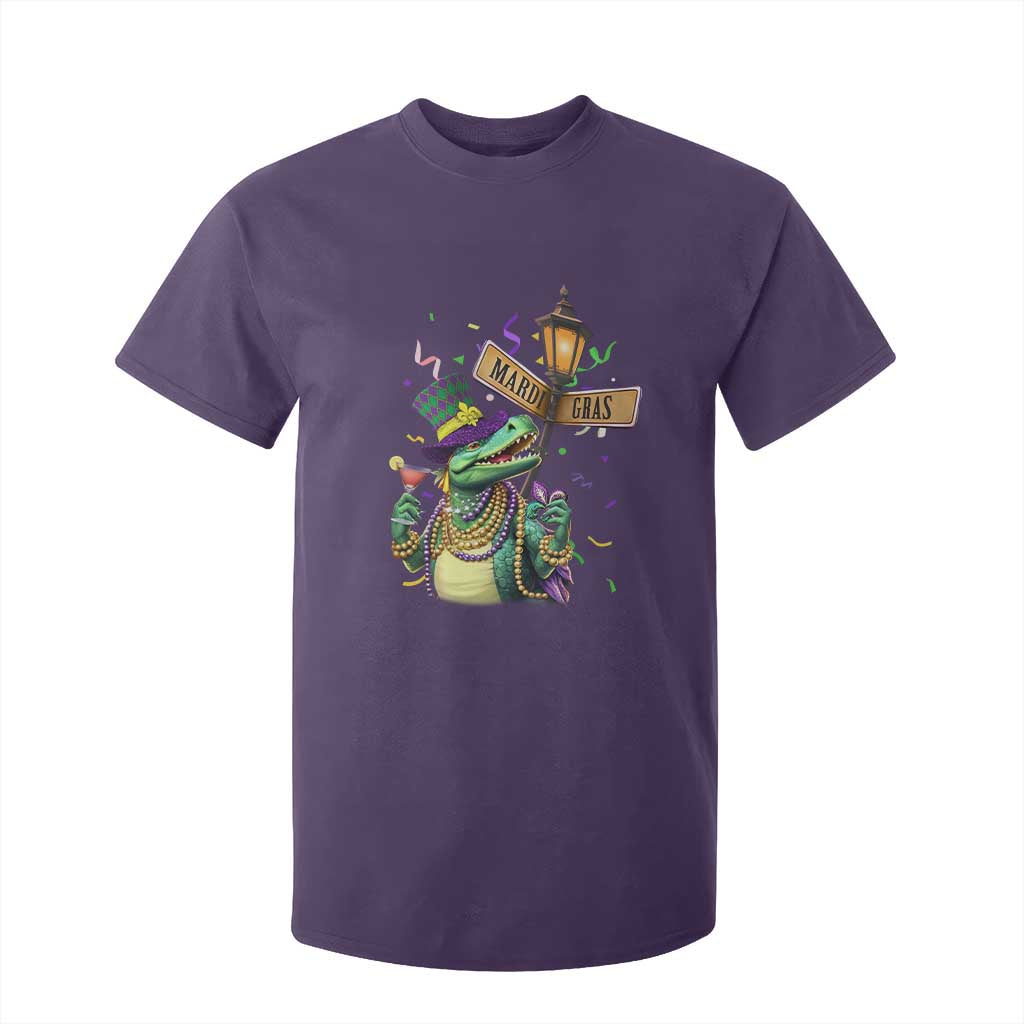 Bead Dinosaur Funny Mardi Grawr Gras T Shirt For Kid TS09 Purple Print Your Wear