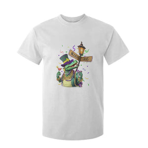Bead Dinosaur Funny Mardi Grawr Gras T Shirt For Kid TS09 White Print Your Wear