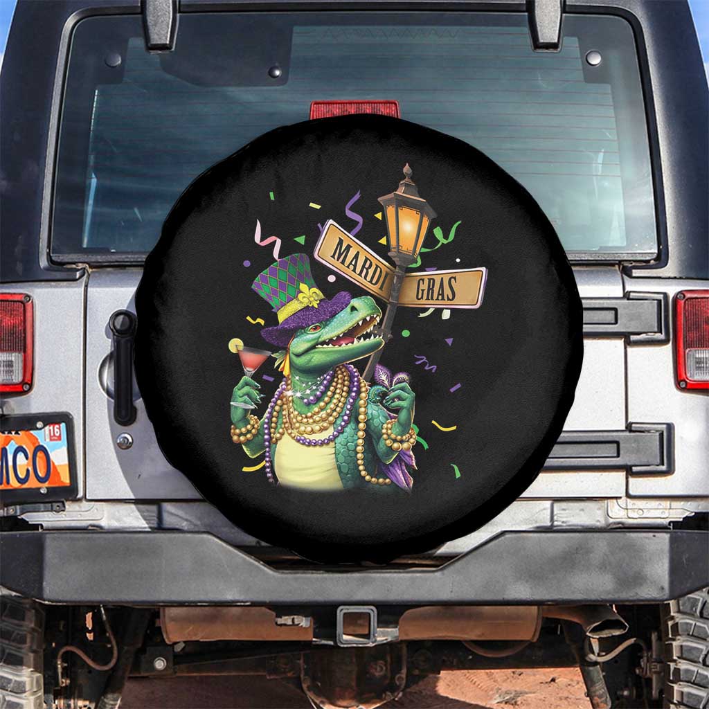Bead Dinosaur Funny Mardi Grawr Gras Spare Tire Cover TS09 No hole Black Print Your Wear