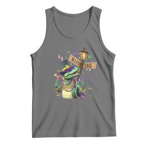 Bead Dinosaur Funny Mardi Grawr Gras Tank Top TS09 Black Heather Print Your Wear