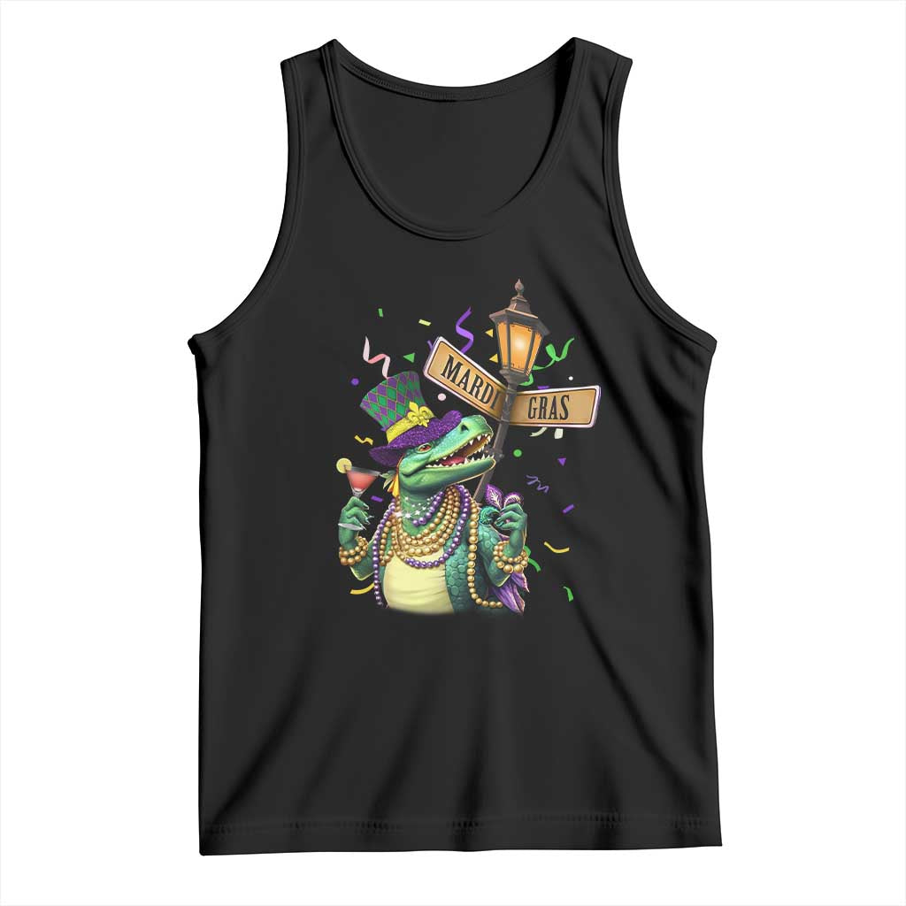 Bead Dinosaur Funny Mardi Grawr Gras Tank Top TS09 Black Print Your Wear