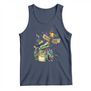 Bead Dinosaur Funny Mardi Grawr Gras Tank Top TS09 Navy Print Your Wear