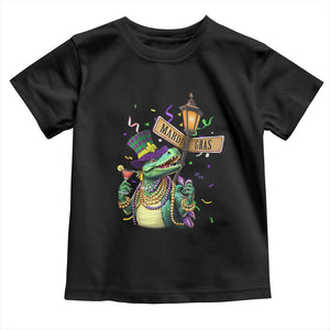 Bead Dinosaur Funny Mardi Grawr Gras Toddler T Shirt TS09 Black Print Your Wear