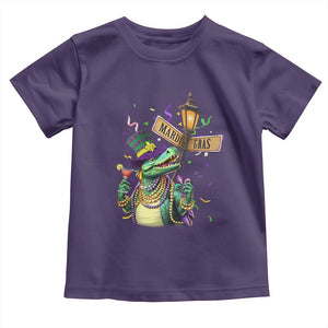 Bead Dinosaur Funny Mardi Grawr Gras Toddler T Shirt TS09 Purple Print Your Wear