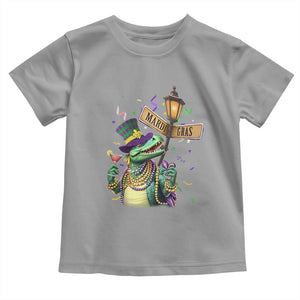 Bead Dinosaur Funny Mardi Grawr Gras Toddler T Shirt TS09 Sport Gray Print Your Wear
