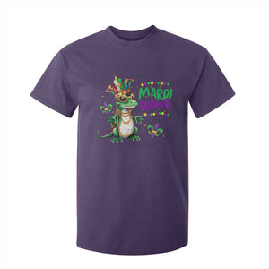 Mardi Grawr Gras Cute Bead Dinosaur T Shirt For Kid TS09 Purple Print Your Wear