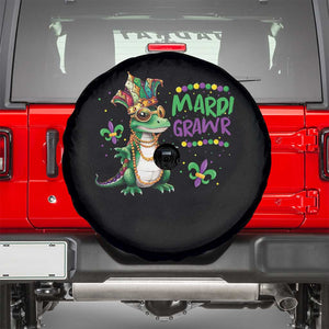 Mardi Grawr Gras Cute Bead Dinosaur Spare Tire Cover TS09 Black Print Your Wear
