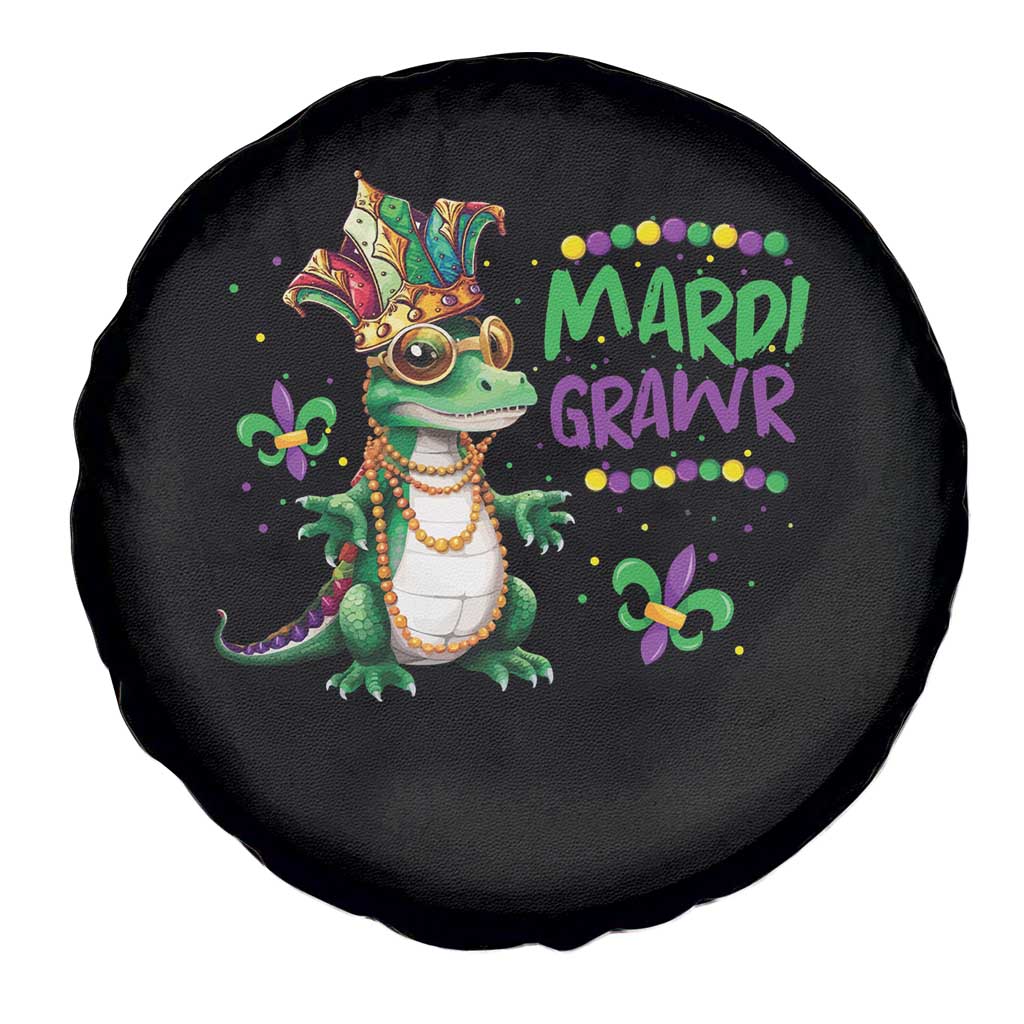 Mardi Grawr Gras Cute Bead Dinosaur Spare Tire Cover TS09 Print Your Wear