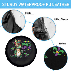 Mardi Grawr Gras Cute Bead Dinosaur Spare Tire Cover TS09 Print Your Wear
