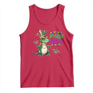 Mardi Grawr Gras Cute Bead Dinosaur Tank Top TS09 Red Print Your Wear