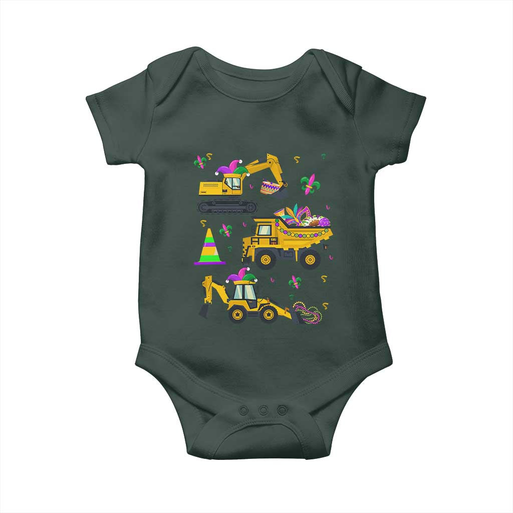 Mardi Gras Baby Onesie Jester Construction Vehicle Truck Fat Tuesday New Orleans TS09 Print Your Wear