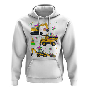 Mardi Gras Hoodie Jester Construction Vehicle Truck Fat Tuesday New Orleans TS09 White Printyourwear