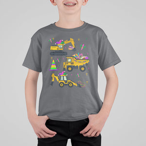 Mardi Gras T Shirt For Kid Jester Construction Vehicle Truck Fat Tuesday New Orleans TS09 Charcoal Printyourwear