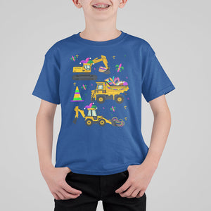 Mardi Gras T Shirt For Kid Jester Construction Vehicle Truck Fat Tuesday New Orleans TS09 Royal Blue Printyourwear
