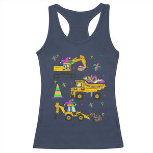 Mardi Gras Racerback Tank Top Jester Construction Vehicle Truck Fat Tuesday New Orleans TS09 Navy Print Your Wear