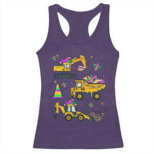 Mardi Gras Racerback Tank Top Jester Construction Vehicle Truck Fat Tuesday New Orleans TS09 Purple Print Your Wear