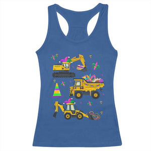 Mardi Gras Racerback Tank Top Jester Construction Vehicle Truck Fat Tuesday New Orleans TS09 Royal Blue Print Your Wear