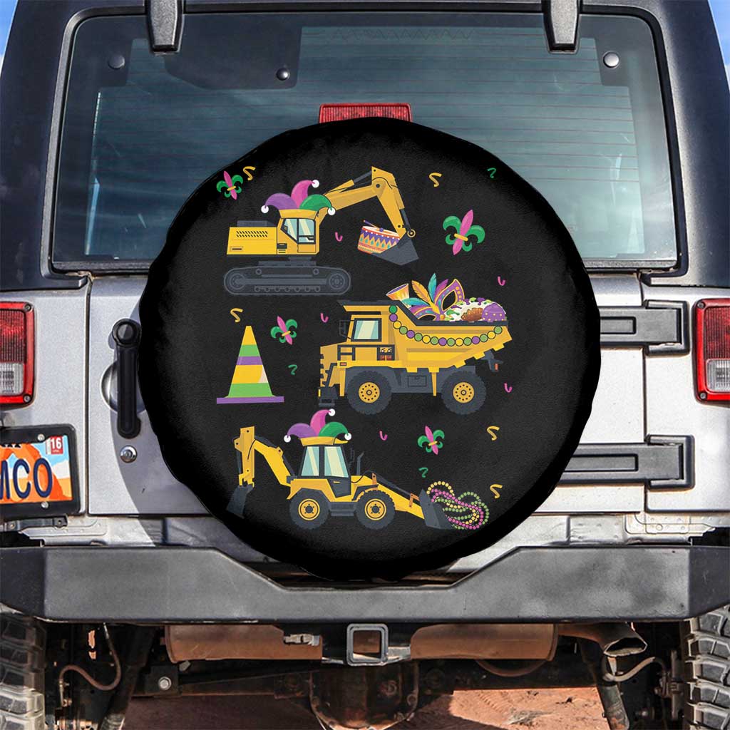Mardi Gras Spare Tire Cover Jester Construction Vehicle Truck Fat Tuesday New Orleans TS09 No hole Black Print Your Wear