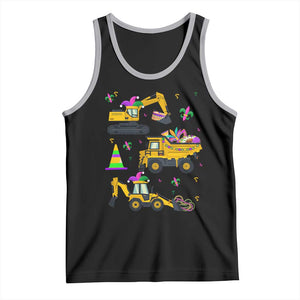 Mardi Gras Tank Top Jester Construction Vehicle Truck Fat Tuesday New Orleans TS09 Black Athletic Heather Print Your Wear