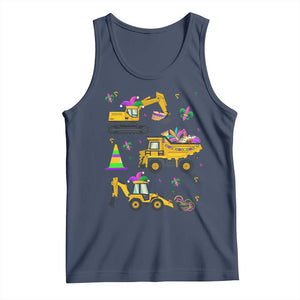Mardi Gras Tank Top Jester Construction Vehicle Truck Fat Tuesday New Orleans TS09 Navy Print Your Wear