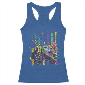 Mardi Gras Monster Truck Beads Flag Racerback Tank Top TS09 Royal Blue Print Your Wear