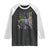 Mardi Gras Monster Truck Beads Flag Raglan Shirt TS09 Black White Print Your Wear