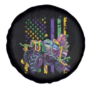 Mardi Gras Monster Truck Beads Flag Spare Tire Cover TS09 Print Your Wear