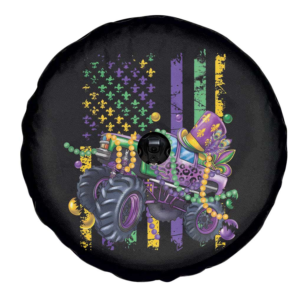 Mardi Gras Monster Truck Beads Flag Spare Tire Cover TS09 Print Your Wear