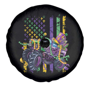 Mardi Gras Monster Truck Beads Flag Spare Tire Cover TS09 Print Your Wear