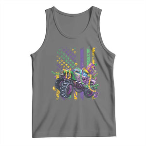 Mardi Gras Monster Truck Beads Flag Tank Top TS09 Black Heather Print Your Wear