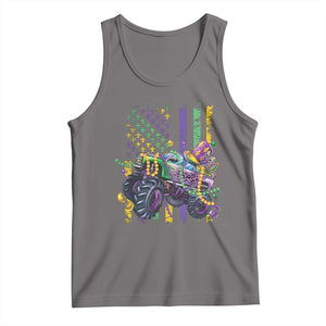 Mardi Gras Monster Truck Beads Flag Tank Top TS09 Deep Heather Print Your Wear