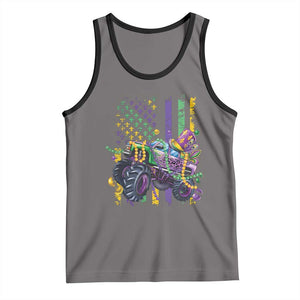 Mardi Gras Monster Truck Beads Flag Tank Top TS09 Deep Heather Black Print Your Wear