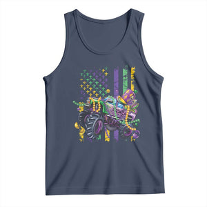 Mardi Gras Monster Truck Beads Flag Tank Top TS09 Navy Print Your Wear